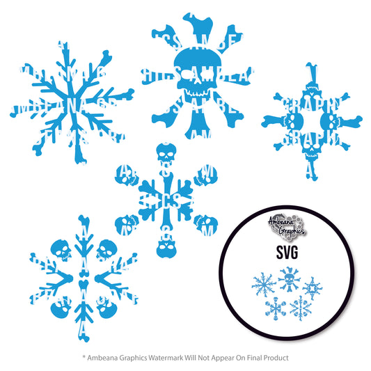 Skullflakes Snowflakes - SVG